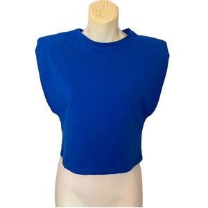 Tesoro blue padded crop top size S\M